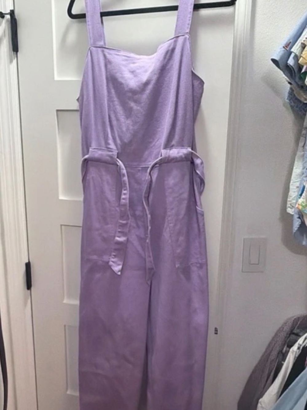 Copper Key Lavender Wide-Leg Tie-Waist Jumpsuit